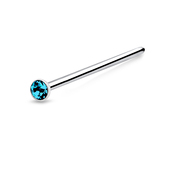 1.2mm Bezel Stone Set Silver Straight Nose Stud NSKA-53